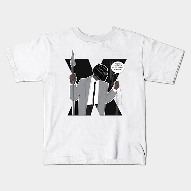 The Black Panther X Kids T-Shirt by WigleyAve